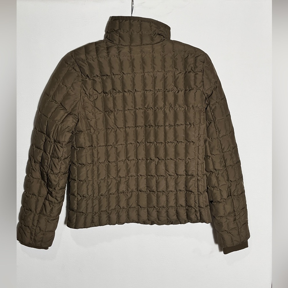 J.Crew Olive Green down-filled quilted puffer jacket Small - Picture 6 of 13